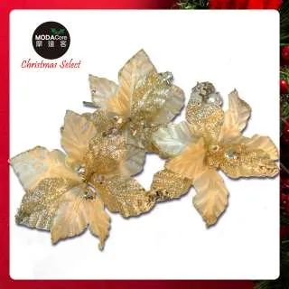 摩達客 花藝★20cm大聖誕花材擺飾插飾*3朵入(浪漫紅色系)★插花居家藝術 歷史價格詳細信息