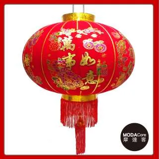 【摩達客】農曆春節元宵◉16吋植絨魚福紅燈籠(一組兩入) 歷史價格詳細信息