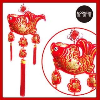 農曆春節新年元宵【大福氣結板雙魚串吊飾】掛飾 歷史價格詳細信息