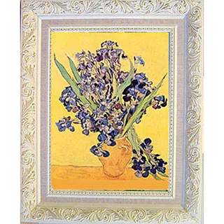《瓶中薔薇》梵谷．後印象派 世界名畫 經典名畫 風景油畫-白框60x80CM 歷史價格詳細信息