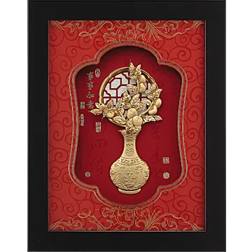 雅鑑鑫品金箔畫圓盤系列(大)【馬到成功】...28x28cm 歷史價格詳細信息
