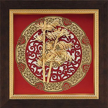 金箔畫 純金 圓形窗花系列 金龍【祥龍獻瑞】...21x21cm 歷史價格詳細信息
