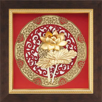 金箔畫 純金 圓形窗花系列 金龍【祥龍獻瑞】...21x21cm 歷史價格詳細信息