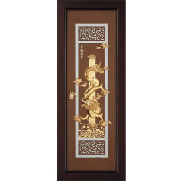 金箔畫 純金 *古典中國風系列*孔雀【富貴吉祥】...38x102cm 歷史價格詳細信息