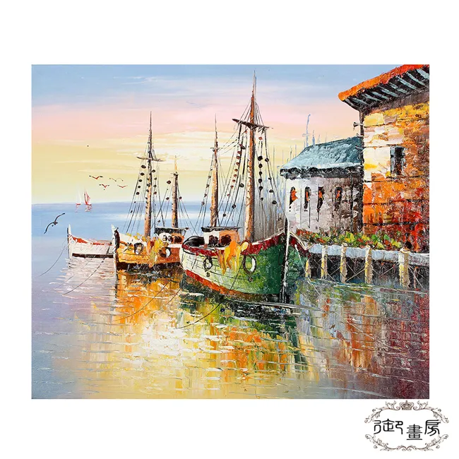 【御畫房】夕陽無限 手繪抽象油畫50x60cm無框掛畫(5060-201) 歷史價格詳細信息