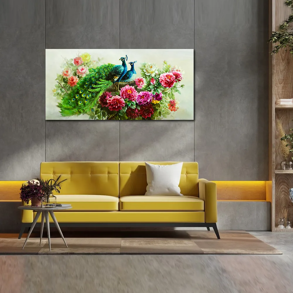 國畫--富貴吉祥牡丹圖--SIZE_138*67cm ~ 二手 歷史價格詳細信息