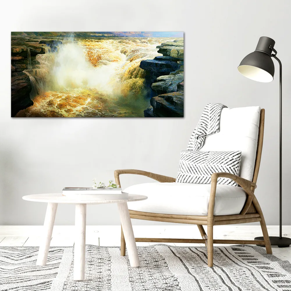【御畫房】黃山雲海 國家一級畫師手繪油畫60×120cm(VF-137) 歷史價格詳細信息