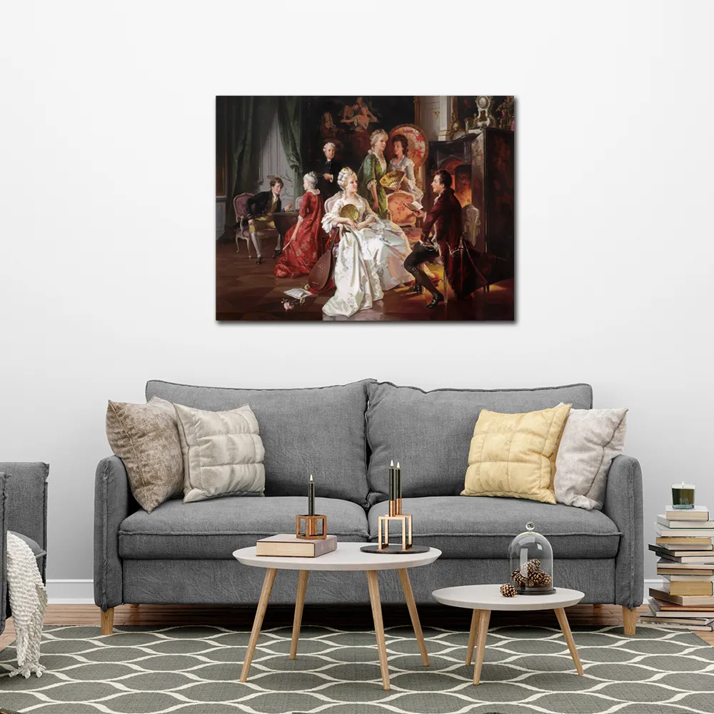 【御畫房】宮廷人物 國家一級畫師手繪油畫60×90cm(VF-22) 歷史價格詳細信息