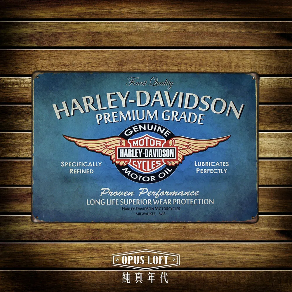OPUS LOFT純真年代 20X30仿舊鐵皮畫 創意無痕壁貼 掛畫壁畫擺飾裝飾貼 TP1133 US66重機 歷史價格詳細信息