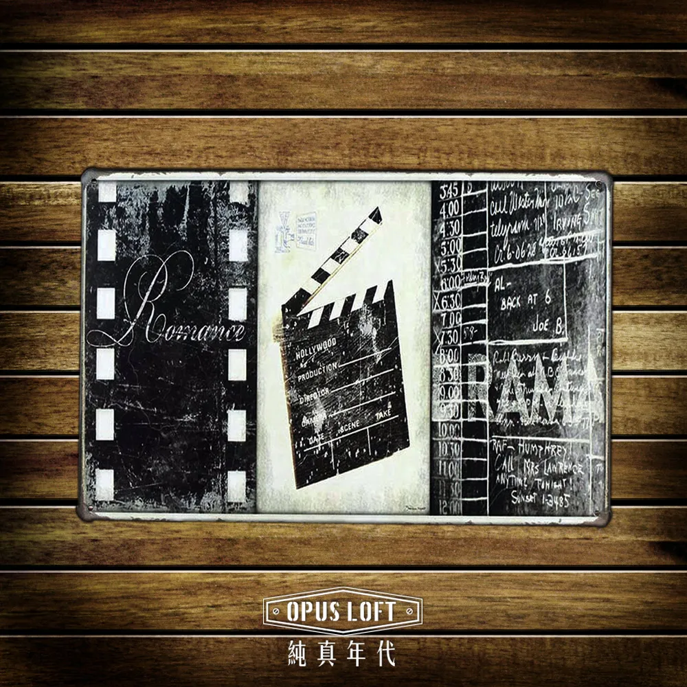 OPUS LOFT純真年代 20X30仿舊鐵皮畫 創意無痕壁貼 掛畫壁畫擺飾裝飾貼 TP1133 US66重機 歷史價格詳細信息