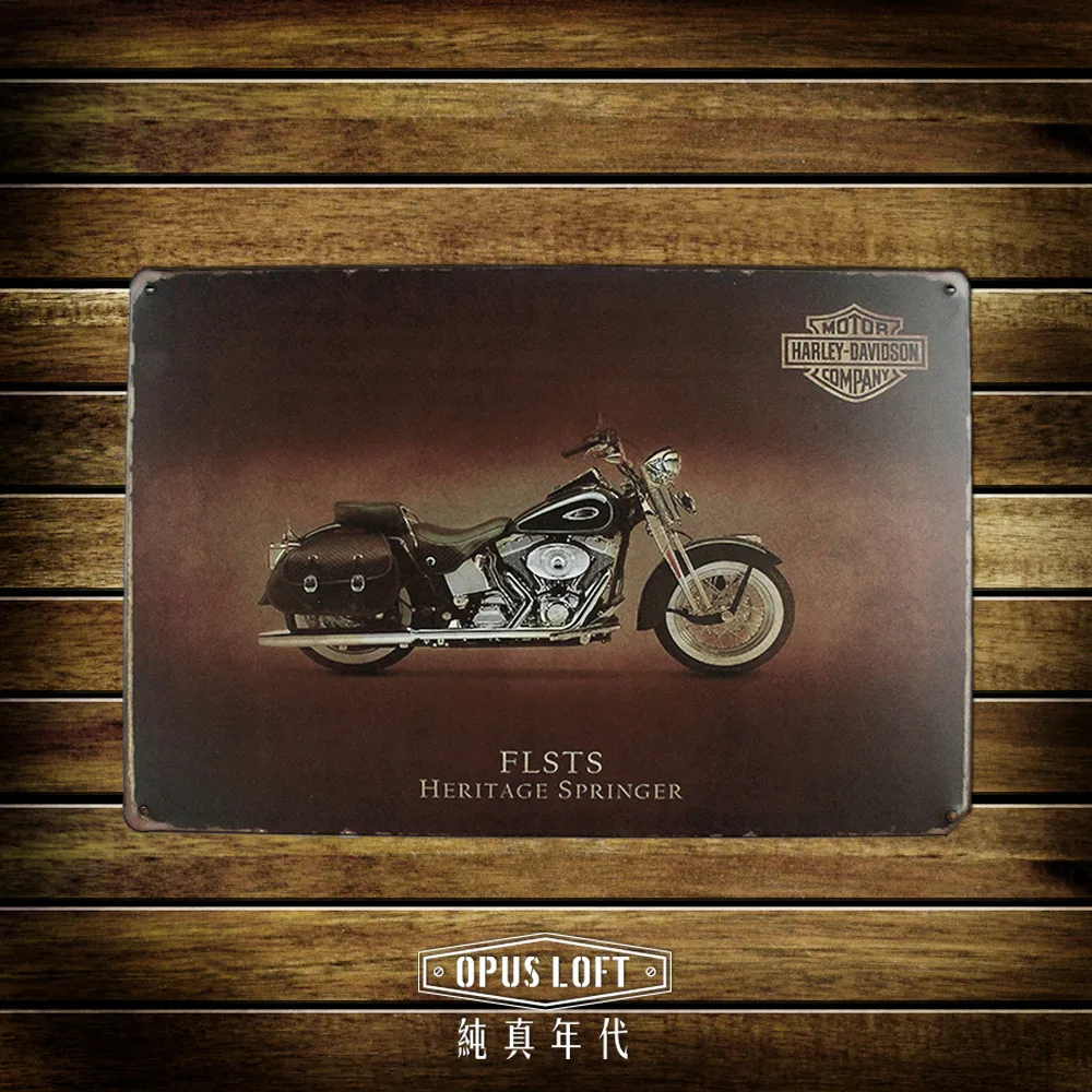 OPUS LOFT純真年代 20X30仿舊鐵皮畫 創意無痕壁貼 掛畫壁畫擺飾裝飾貼 TP1133 US66重機 歷史價格詳細信息