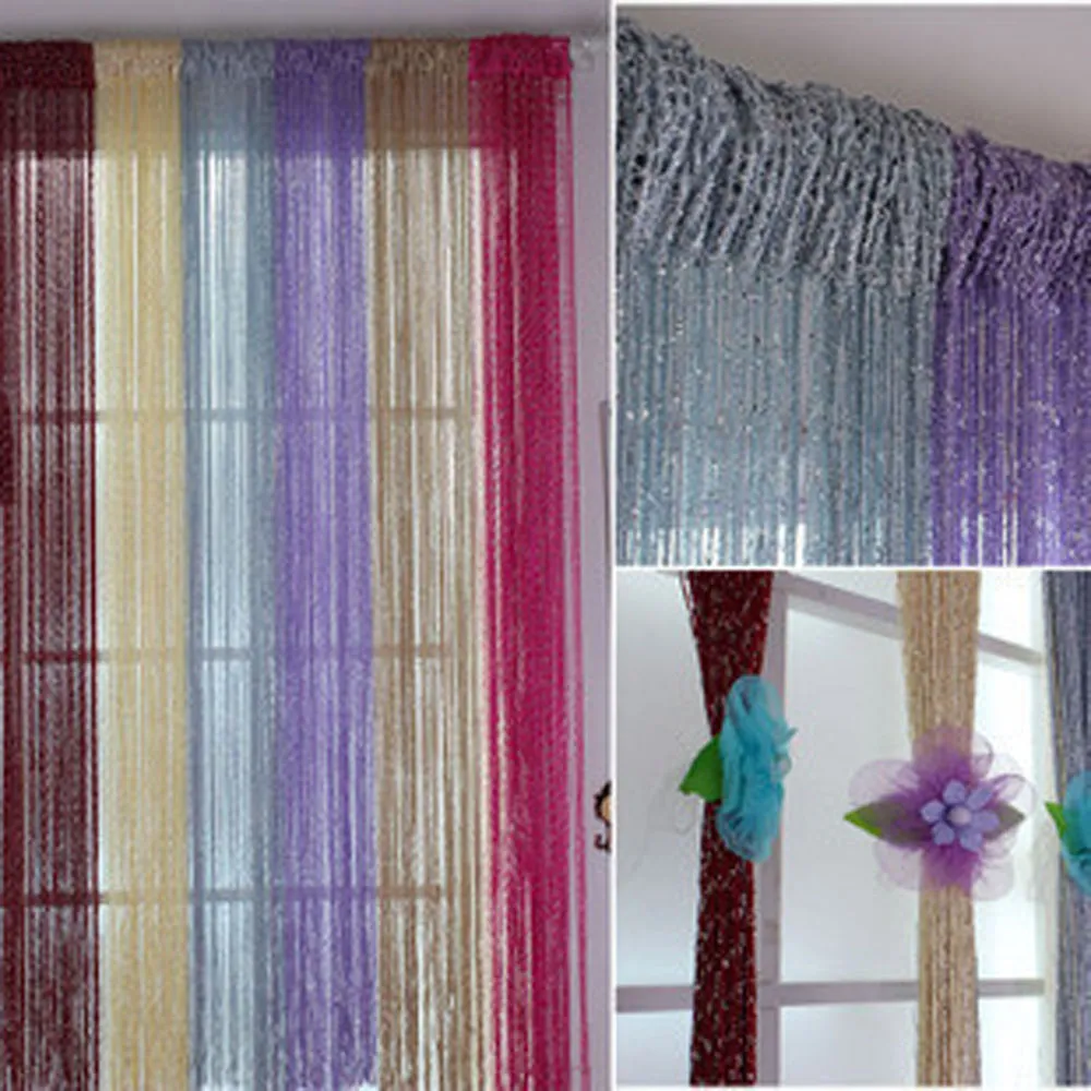 銀絲門簾【小麥購物】24H出貨台灣現貨【Y036】銀絲門簾 客廳臥室門簾 線簾 門簾 窗簾 落地窗簾 歷史價格詳細信息