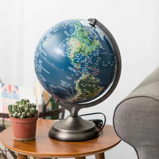 【WUZ屋子】SkyGlobe 12吋銀色時尚金屬底座地球儀(英文版) 歷史價格詳細信息