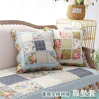 【新作部屋】純棉拼布薔薇防滑沙發墊/三人坐墊/B-4325/4326-3 歷史價格詳細信息