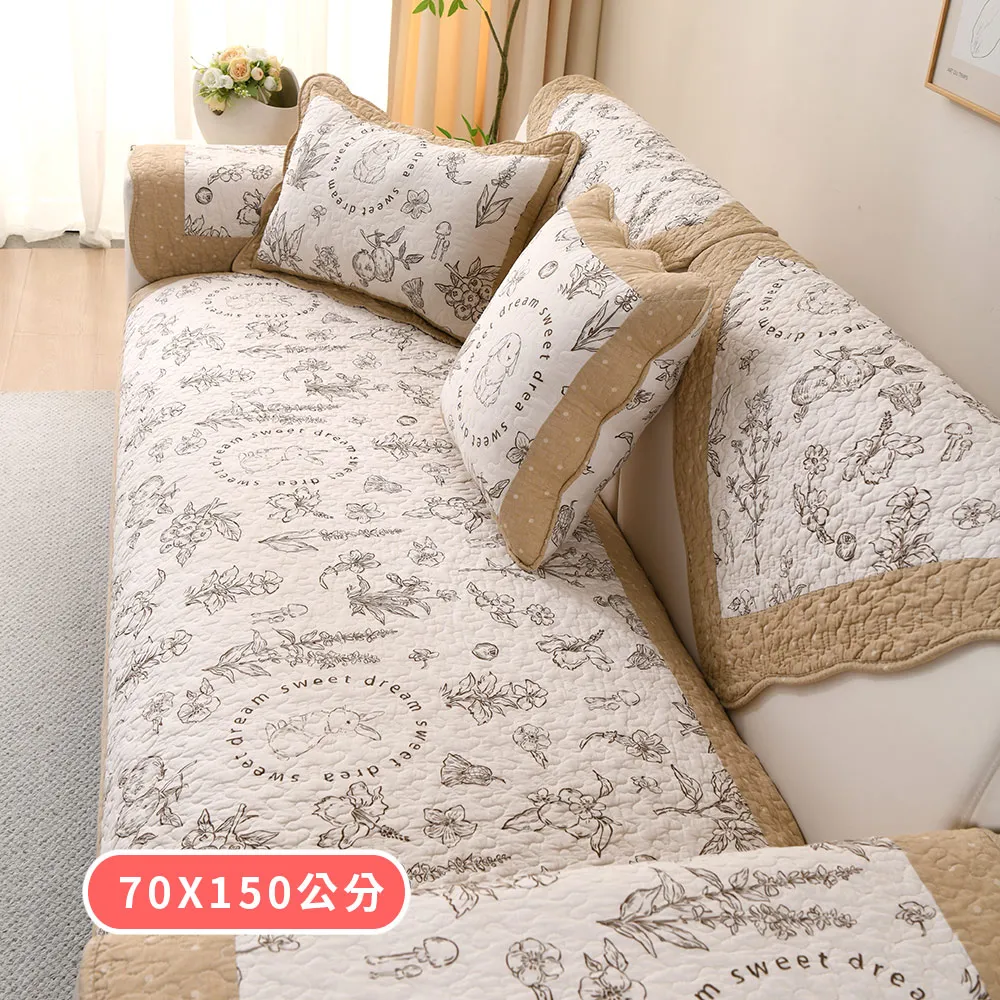 【新作部屋】純棉拼布薔薇防滑沙發墊/三人坐墊/B-4325/4326-3 歷史價格詳細信息