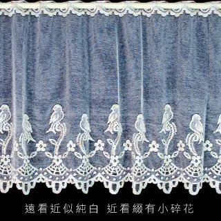 【Lassley蕾絲妮】門簾紗-方格花135X32cm-三色可選(藍/橘/綠) 歷史價格詳細信息