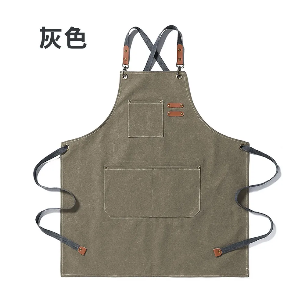 牛仔風工作圍裙 日式工業風 牛仔圍裙 工作 圍裙 工業風圍裙 廚房 圍裙 全棉帆布 歷史價格詳細信息