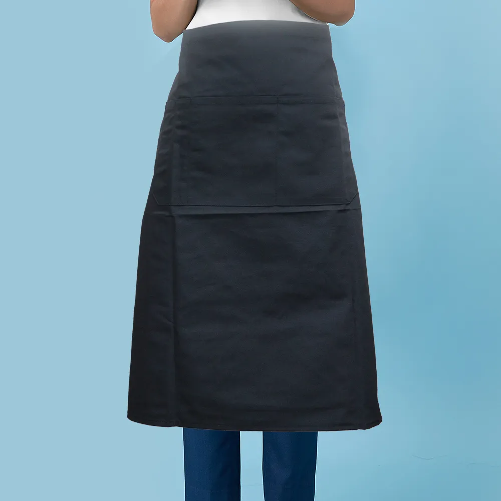 時尚帆布半身圍裙-40*70cm-深藍色 歷史價格詳細信息