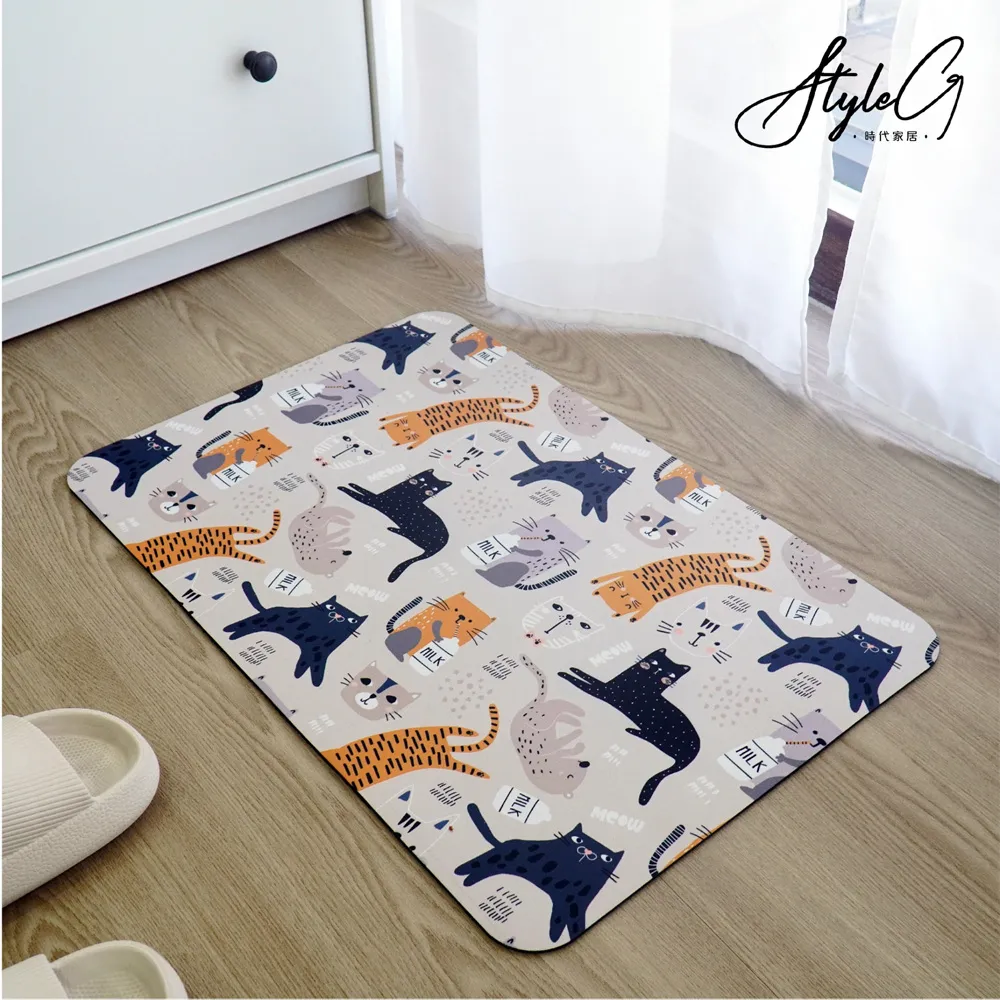 【Style_G 時代家居】吸水奈米絨軟式硅藻土地墊-多款任選(軟式硅藻土吸水地墊) 歷史價格詳細信息