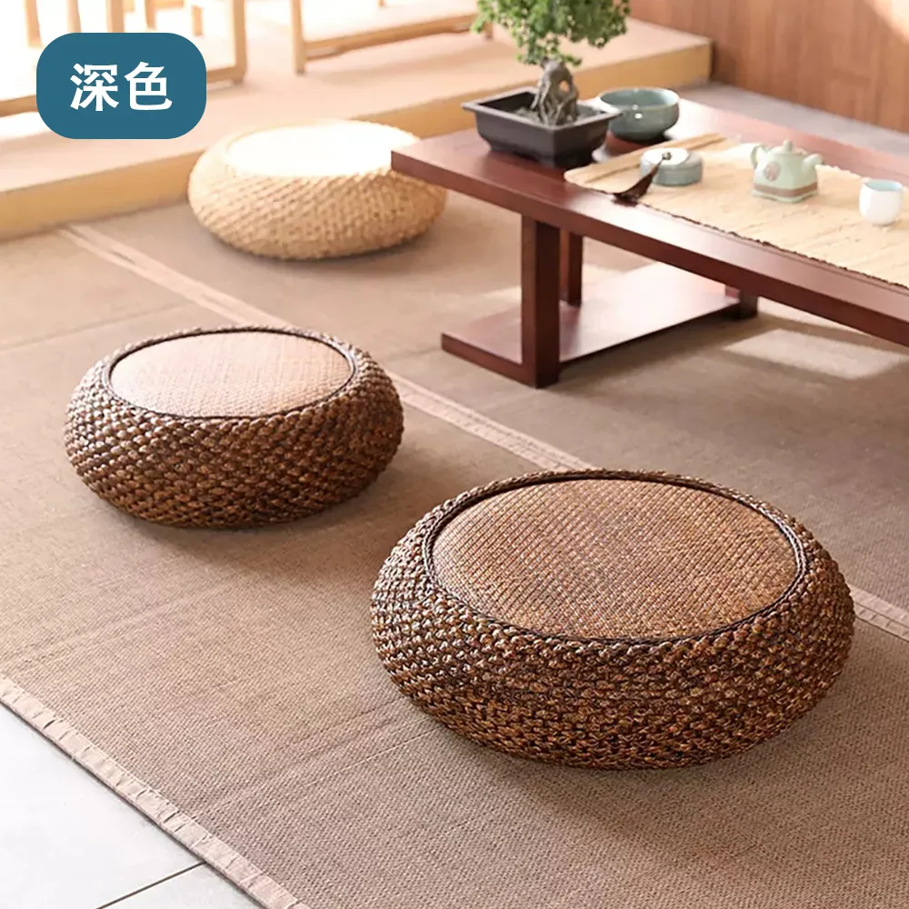 高端蒲團坐墊草編榻榻米打坐拜佛加厚禪修墊地上坐墊藤編家用方形 歷史價格詳細信息