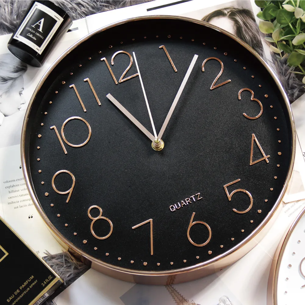 紐約時代靜音時鐘【TROMSO】/台灣現貨 掛鐘  木紋 大理石  黑白 玫瑰金 藍綠 數字 羅馬【H0310127】 歷史價格詳細信息