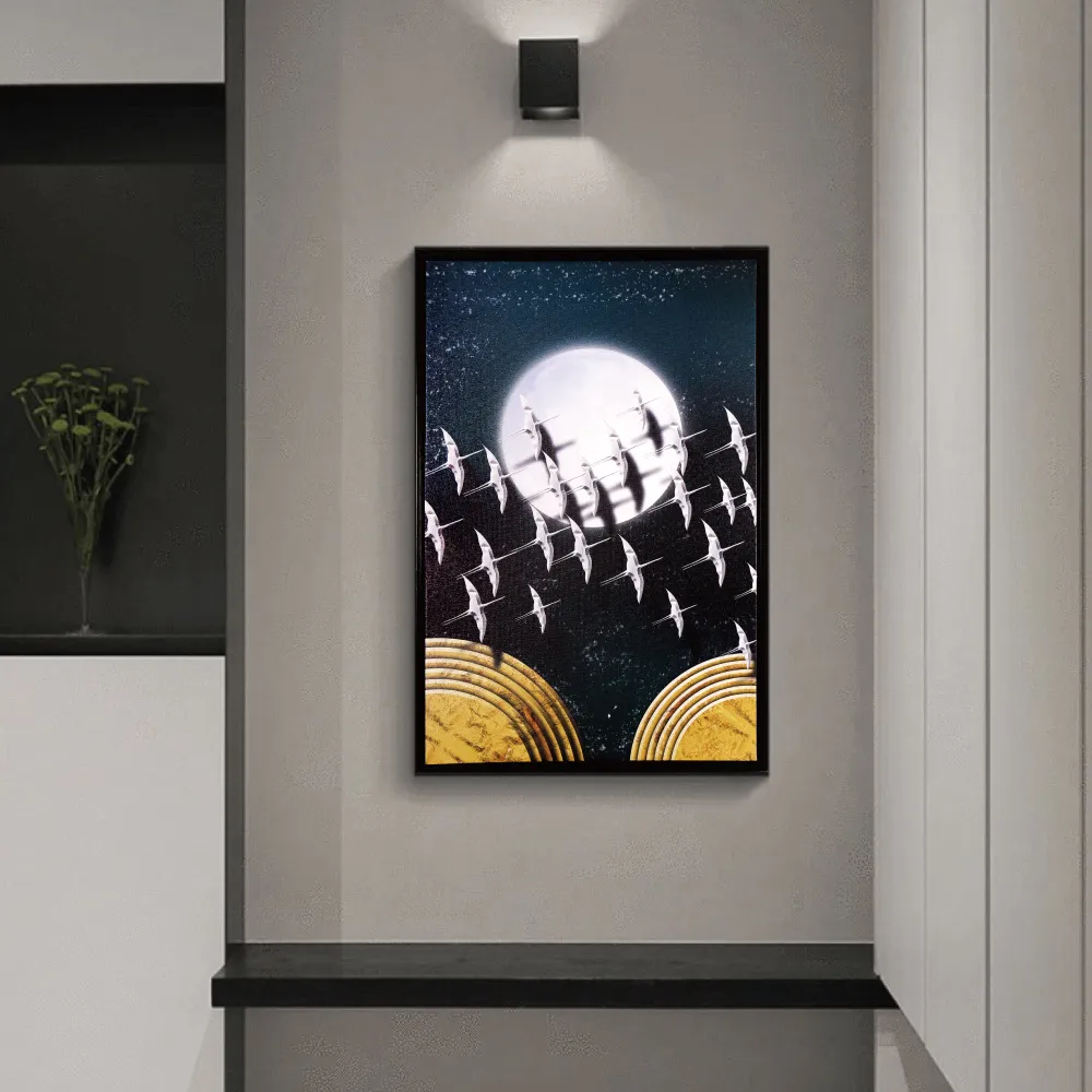 TROMSO北歐時代風尚有框畫-星辰圓月WA182 歷史價格詳細信息