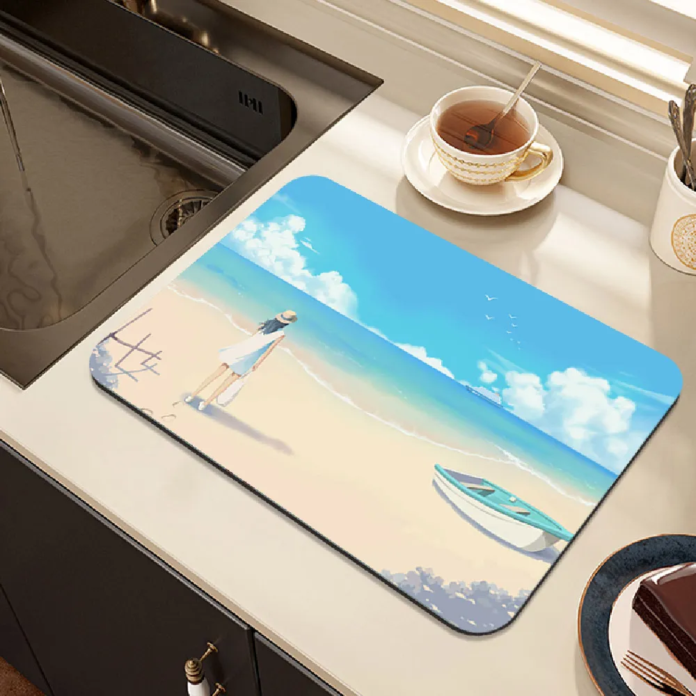 【帕斯特收納生活】軟硅藻泥瀝水墊 花語30*40cm 居家臥室 快速吸水 書桌 檯面餐墊 歷史價格詳細信息