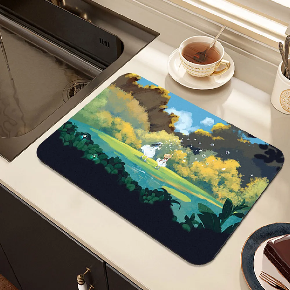 【帕斯特收納生活】軟硅藻泥瀝水墊 花語30*40cm 居家臥室 快速吸水 書桌 檯面餐墊 歷史價格詳細信息