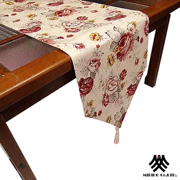《M.B.H─玫瑰花園》純棉防潑水桌旗(綠)(33x180cm) 歷史價格詳細信息