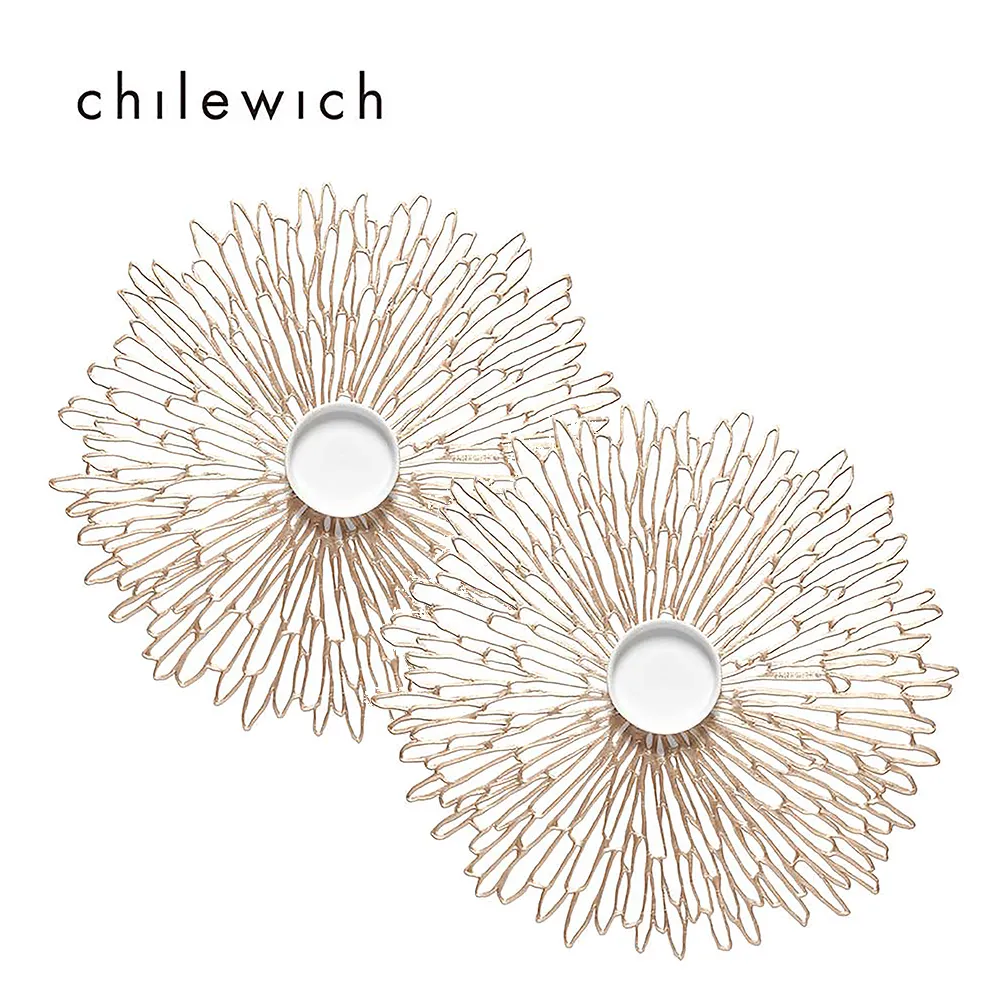 {2人的餐桌}美國chilewich花瓣Petal圓形餐墊38cm-粉白色x2 入組 歷史價格詳細信息