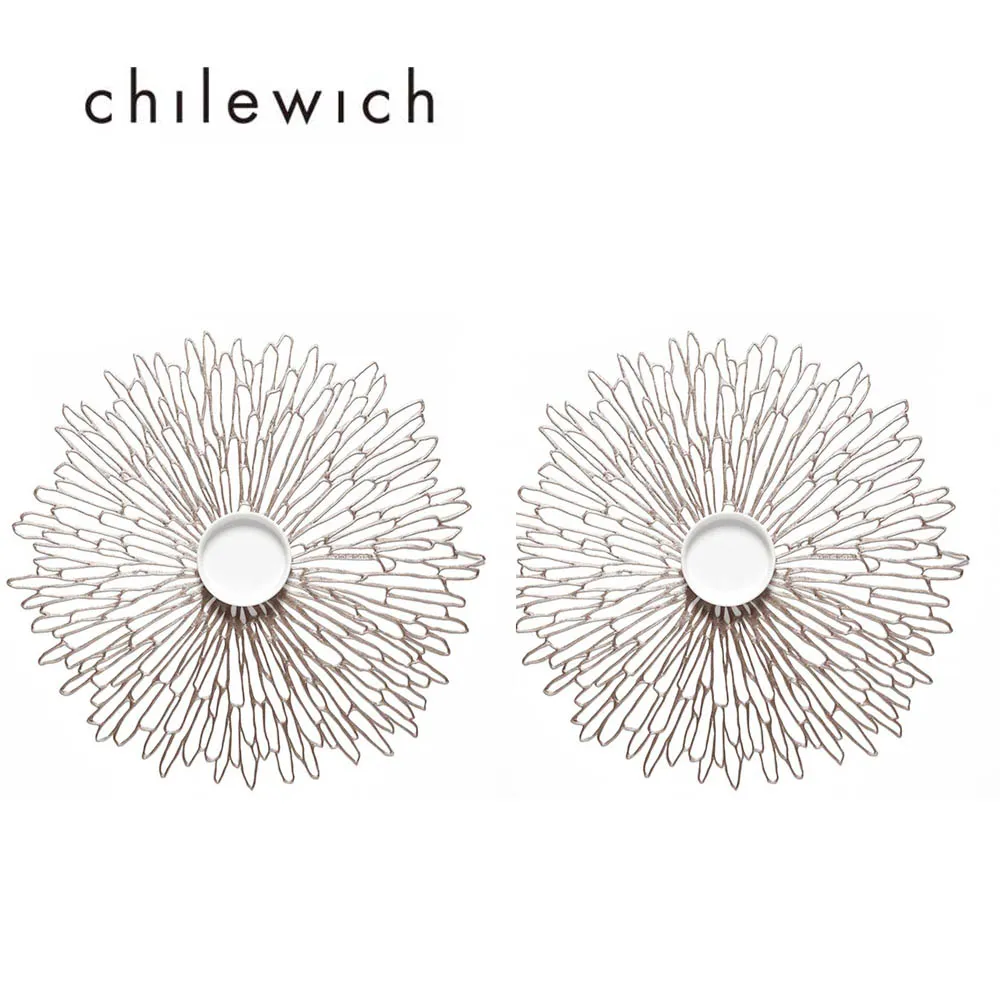 {2人的餐桌}美國chilewich花瓣Petal圓形餐墊38cm-粉白色x2 入組 歷史價格詳細信息