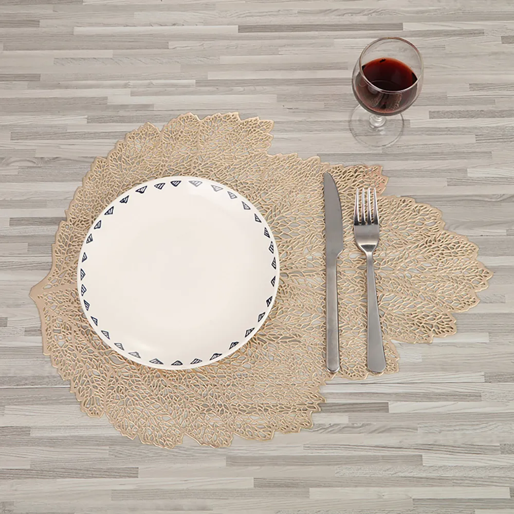 picobello｜鏤空燙金葉子餐桌隔熱墊-2入組 歷史價格詳細信息