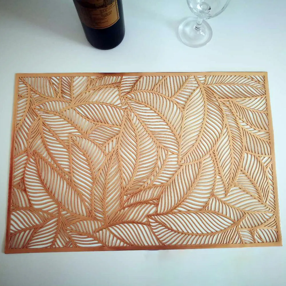 picobello｜鏤空燙金葉子餐桌隔熱墊-2入組 歷史價格詳細信息