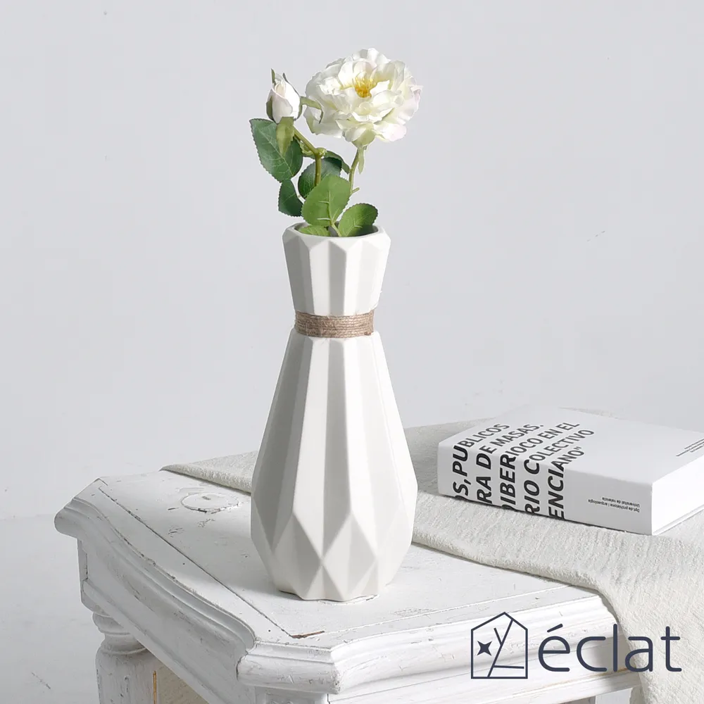 éclat  匠心花藝高雅花紋六角時尚晶透花瓶 玉竹 歷史價格詳細信息