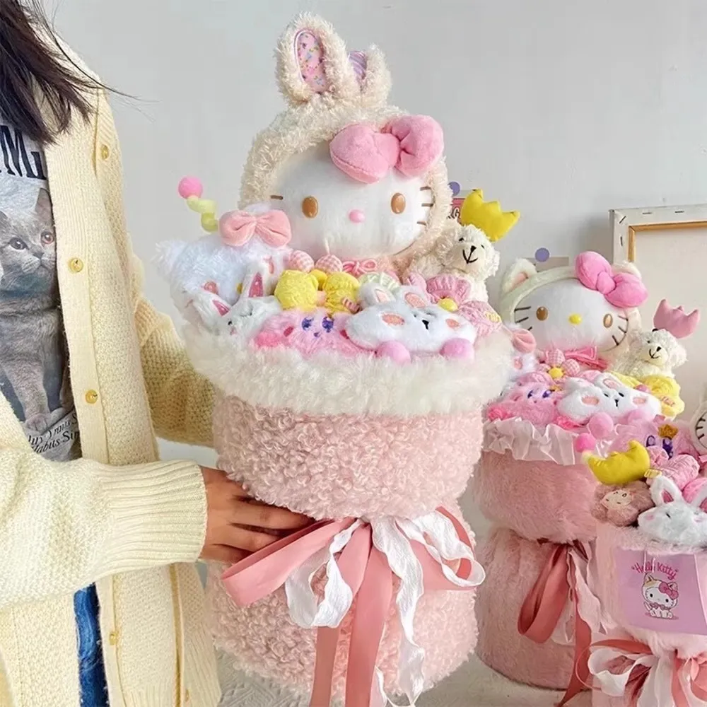 玩偶花束爆款玩具兔兔變身花束卡通毛絨公仔兔花束情人節禮物 歷史價格詳細信息