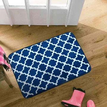 【范登伯格】柔軟壓抗止滑走道墊 床邊毯-藍色鐵藝(40x120cm) 歷史價格詳細信息