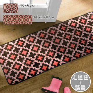 【范登伯格】柔軟壓抗止滑走道墊 床邊毯-藍色鐵藝(40x120cm) 歷史價格詳細信息