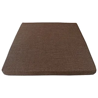 亞麻紅褐-仿麻精緻坐墊*2入(卡其)55*55*5cm/高密度記憶坐墊/實木椅座墊/台灣製MIT【宜欣居傢飾】 歷史價格詳細信息