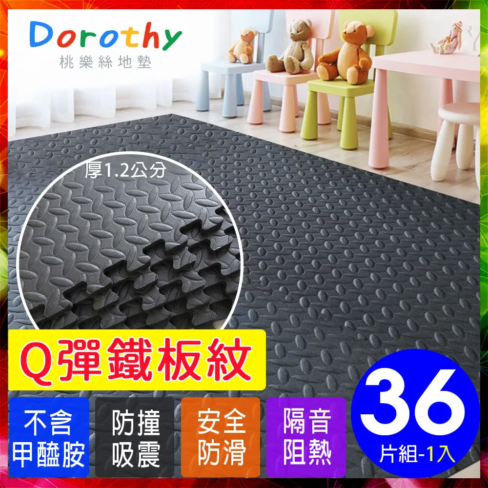 【Dorothy桃樂絲】時尚熱感厚鐵灰木紋62CM大巧拼地墊-附贈邊條(2片裝-適用0.25坪) 歷史價格詳細信息
