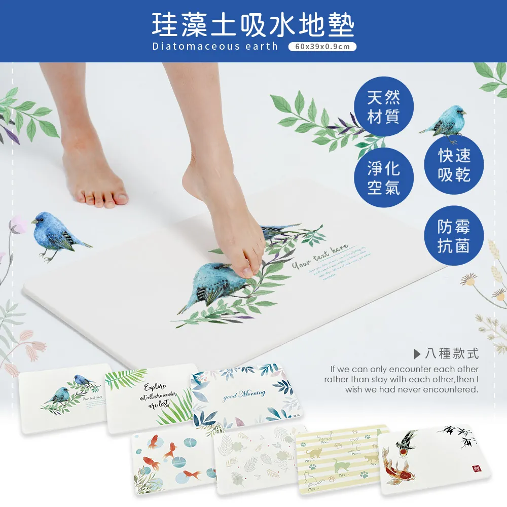 設計彩繪款 珪藻土吸水地墊55X40CM【收納王妃】 歷史價格詳細信息