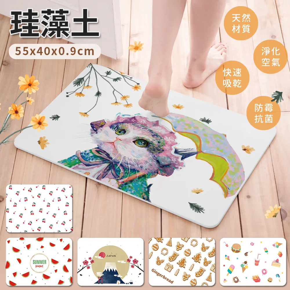 珪藻土吸水地墊 55x40x0.9 多款任選 SGS認證【網狐家居】 SGS檢驗不含石綿 歷史價格詳細信息