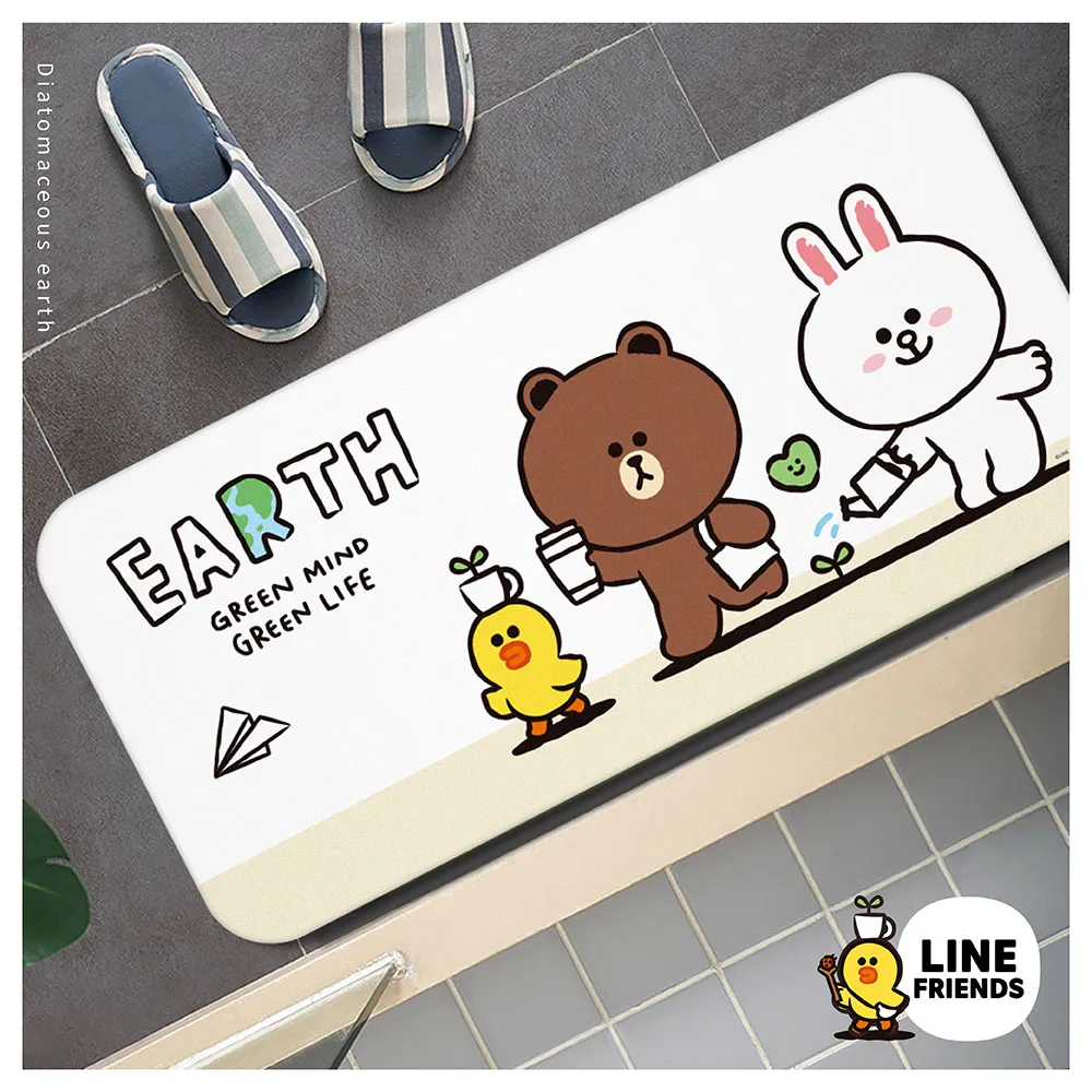 LINE Friends 珪藻土吸水洗漱墊 環保系列 (24*8*0.9cm)【收納王妃】 歷史價格詳細信息