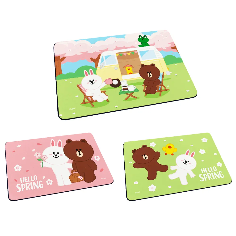 LINE Friends 軟式珪藻土杯墊 外太空 珪藻土 熊大 (2入/組)(10*10*0.5cm)【收納王妃】 歷史價格詳細信息