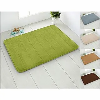 珊瑚絨記憶海棉慢回彈地墊 浴室廁所防滑墊 吸水腳踏墊 門墊 40x60cm 顏色隨機出貨 歷史價格詳細信息