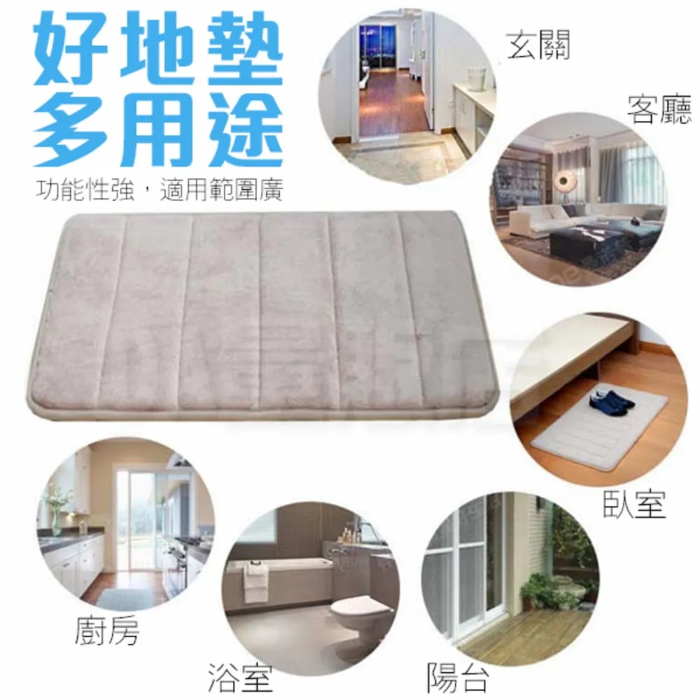 止滑珊瑚絨地墊 (灰 卡奇 藍 粉紅 四色可選) 40*60cm 客廳 臥室 浴室 歷史價格詳細信息