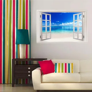 情境壁貼★玩味創意3D立體視覺牆貼地貼-浪濤星群 歷史價格詳細信息