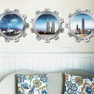 海市蜃樓》法式中古風客廳裝飾畫抽象中古組合藝術掛畫臥室壁畫 歷史價格詳細信息