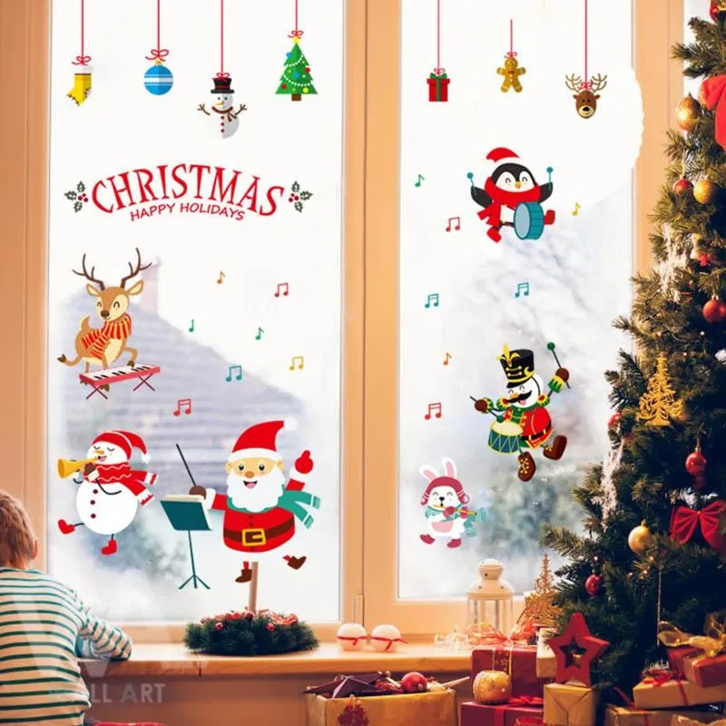 無痕設計防水壁貼 耶誕 聖誕老人 雪人 雪花 吊飾 吊球 禮物 92038 歷史價格詳細信息