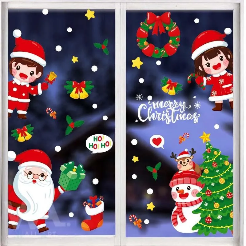 無痕設計防水壁貼 耶誕 聖誕老人 雪人 雪花 吊飾 吊球 禮物 92038 歷史價格詳細信息