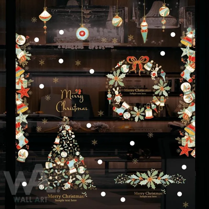 無痕設計防水壁貼 耶誕 聖誕老人 雪人 雪花 吊飾 吊球 禮物 92038 歷史價格詳細信息